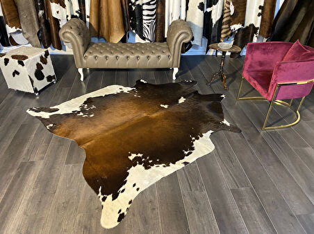 HAKİKİ DERİ DANA POSTU MIX KAHVE 190 x 220 - 1001000148