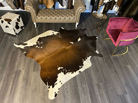 HAKİKİ DERİ DANA POSTU MIX KAHVE 190 x 220 - 1001000148