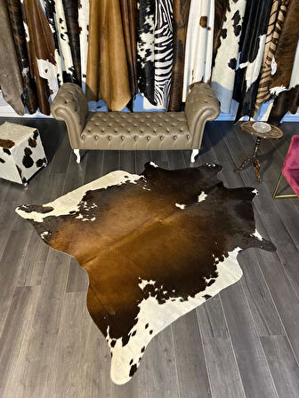 HAKİKİ DERİ DANA POSTU MIX KAHVE 190 x 220 - 1001000148