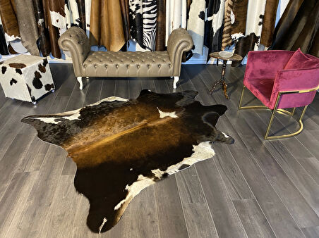 HAKİKİ DERİ DANA POSTU MIX KAHVE 180 x 215 - 1001000156