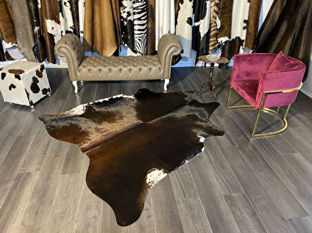 HAKİKİ DERİ DANA POSTU MIX KAHVE 190 x 215 - 1001000159