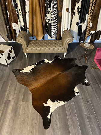 HAKİKİ DERİ DANA POSTU MIX KAHVE 190 x 210 - 1001000163