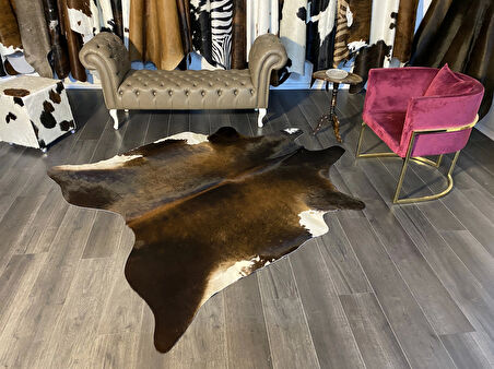 HAKİKİ DERİ DANA POSTU MIX KAHVE 190 x 220 - 1001000173