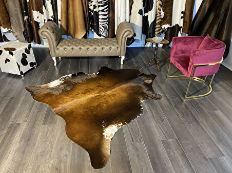 HAKİKİ DERİ DANA POSTU MIX KAHVE 190 x 205 - 1001000183