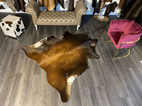 HAKİKİ DERİ DANA POSTU MIX KAHVE 190 x 205 - 1001000183