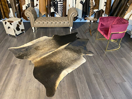 HAKİKİ DERİ DANA POSTU MIX KAHVE 190 x 220 - 1001000190