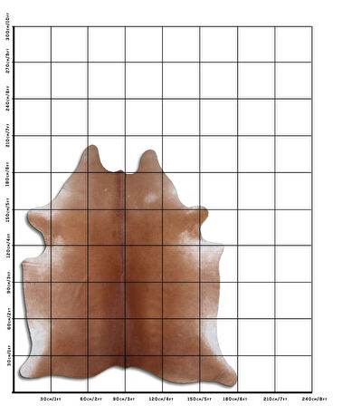 Hakiki Deri Dana Postu Düz Kahve 180 x 200 cm - 58497