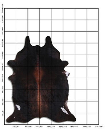 Hakiki Deri Dana Postu Karışık Kahve 180 x 220 cm - 39493