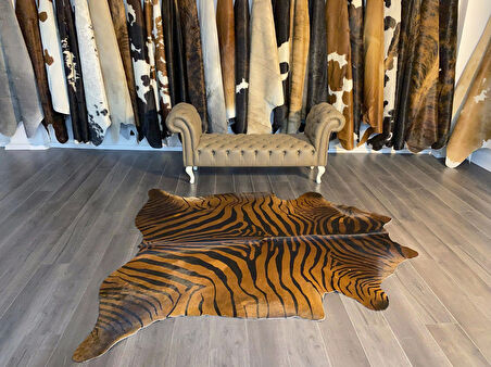 HAKİKİ DERİ DANA POSTU KAHVE ZEBRA 205 x 225 - 1101000006
