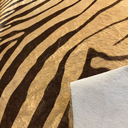 HAKİKİ DERİ DANA POSTU KAHVE ZEBRA 205 x 220 - 1101000007