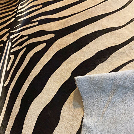 HAKİKİ DERİ DANA POSTU KAHVE ZEBRA 190 x 210 - 1101000009