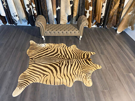 HAKİKİ DERİ DANA POSTU KAHVE ZEBRA 200 x 225 - 1101000013
