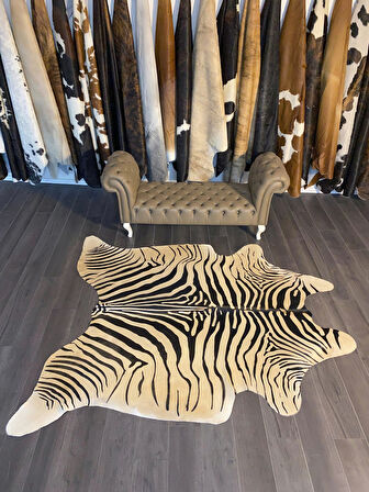 HAKİKİ DERİ DANA POSTU KAHVE ZEBRA 200 x 235 - 1101000014