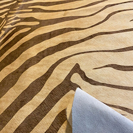 HAKİKİ DERİ DANA POSTU KAHVE ZEBRA 190 x 220 - 1101000021