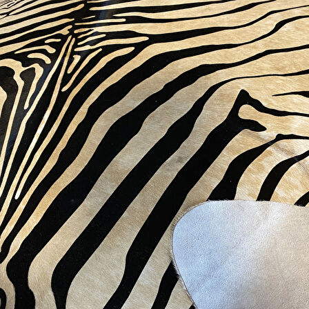 HAKİKİ DERİ DANA POSTU KAHVE ZEBRA 195 x 225 - 1101000045