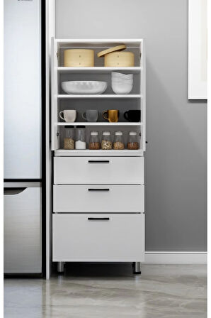 3 Çekmeceli Raflı Çok Amçlı Dolap