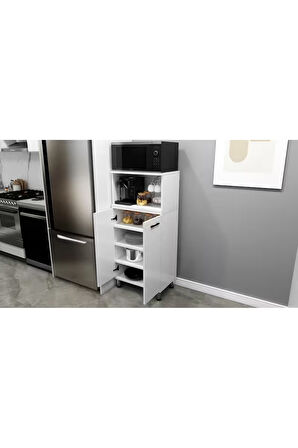 2 kapaklıRaflı Açık Gözlü Çok Amaçlı Dolap