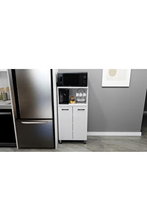 2 kapaklıRaflı Açık Gözlü Çok Amaçlı Dolap