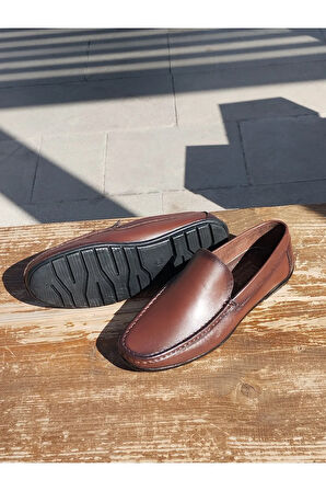 Mevsimlik Erkek Hakiki Deri Kauççuk Taban Rahat Kalıp Tamamen El Yapımı