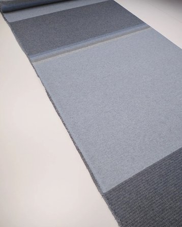 Gri Mavi Panolu Jakarlı İnterlok Kumaş Esnek Yumuşacık Hırkalık & Kazaklık 150x110cm (Her Pano)