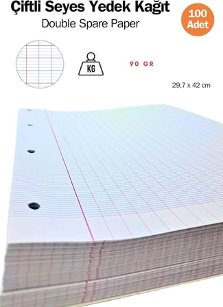 Fransız Seyes Çiftli Yedek (Double Paper) 100'lü