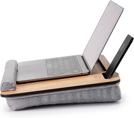 -LS014 Minderli Laptop Sehpası (Meşe Gri)
