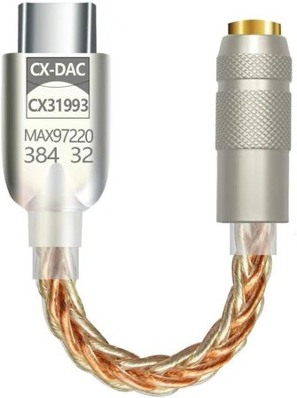Klasse Type-C - 3.5 CX31993 MAX97220 Çip HiFi DAC Kartı Kulaklık Kablosu (USB başlık)