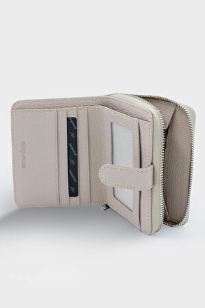 2253 Deri Kadın Cüzdanı - Bej