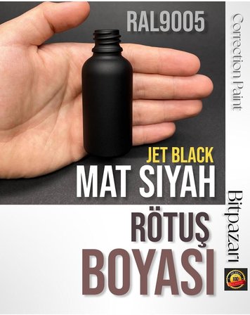 Mat Siyah Rötuş Boyası 20ml RAL9005, RAL9005FLEA