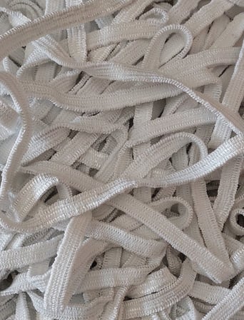 Algelsineve Beyaz 10mm Şerit Yassı Lastik ( 10 Metre ) Çarşaf, elbise lastiği