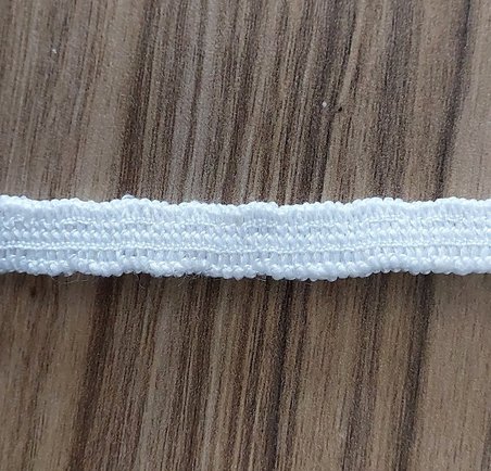 Algelsineve Beyaz 10mm Şerit Yassı Lastik ( 10 Metre ) Çarşaf, elbise lastiği