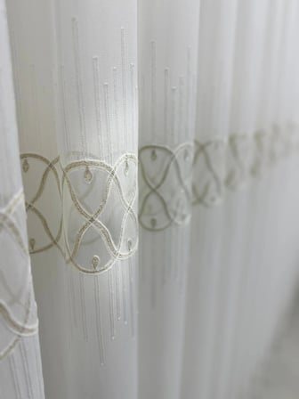 NİVEMESHOME V-117 MARİNA GOLD 1/3 BAMBU TÜL PERDE