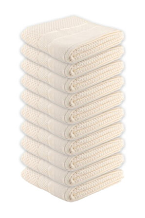 Özdilek Azra 50x90 Cm El-Yüz Havlusu Krem 10'lu