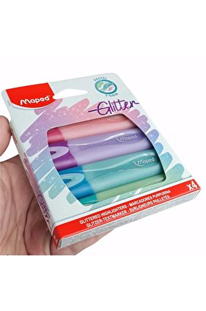 Fosforlu Kalem Glitter Pastel Kesik Uçlu 1-5mm 4 Renk 3154147420461