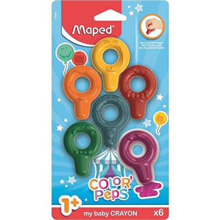 Maped Color Peps Bebek Balmumu(CRAYON) Boyama Halkaları 6 Lı