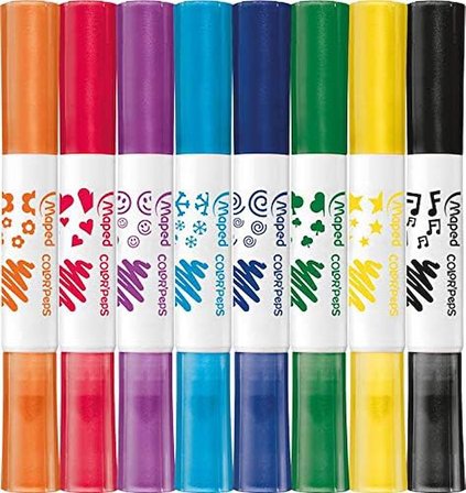 Color'Peps Duo Stamp Jumbo Keçeli Kalem 8 Renk 846808