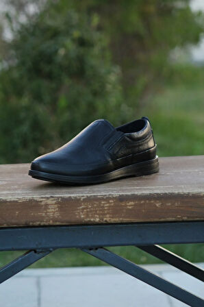 Erkek Kışlık Kundura Hakiki Deri  Kauççuk Taban Otobetik ve Bağsız