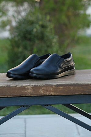 Erkek Kışlık Kundura Hakiki Deri  Kauççuk Taban Otobetik ve Bağsız