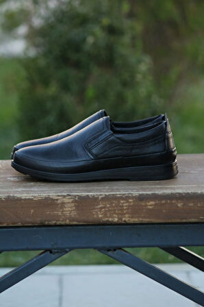 Erkek Kışlık Kundura Hakiki Deri  Kauççuk Taban Otobetik ve Bağsız