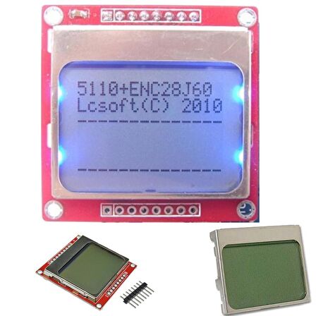 Nokia 5110 Lcd Ekran - Mavi Aydınlatmalı - Kırmızı Model