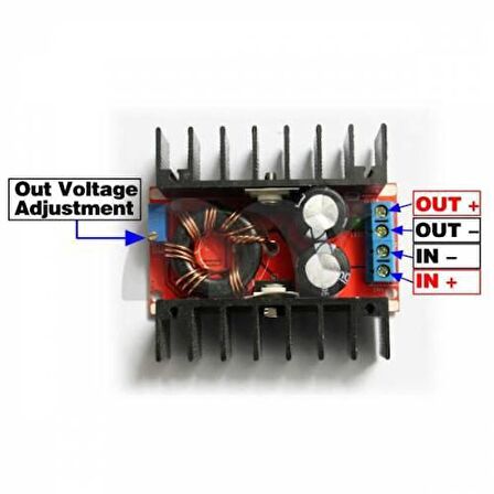 Dc-Dc Çevirici 150w Boost Converter Voltaj Yükseltici Regülatör