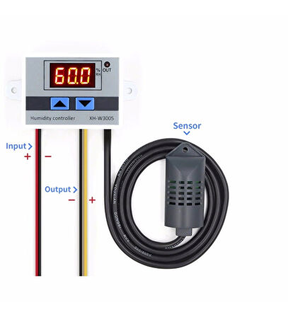 Xh-W3005 Dc 12v Nem Kontrol Cihazı Kuluçka Uyumlu