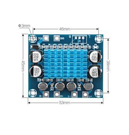 TPA3110 - XH-A232 -  2x15W Streo Çift Kanal Amfi Devresi