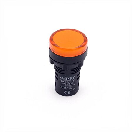 Ledli Sinyal Lambası - Sarı 220v 22mm
