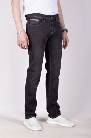 Erkek Kot Pantolon Slim Fit Siyah Düz Paça 5 Cepli Jean NCS JEANS 2255 6138