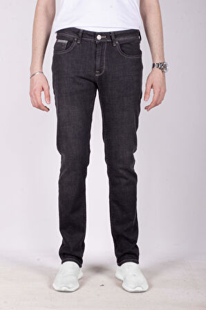Erkek Kot Pantolon Slim Fit Siyah Düz Paça 5 Cepli Jean NCS JEANS 2255 6138
