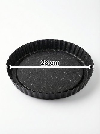 28 cm Granit Turta Kalıbı – Yapışmaz Yüzeyli Yuvarlak Fırın Tepsisi | Kek, Tart ve Turta Pişirme Kalıbı (28 Cm Turta)