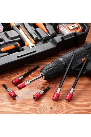 Hızlı Vidalama Adaptörü Altıgen 1/4 Hex Bits Aparatı Şaftlı Manyetik Tornavida Ucu Matkap Bit Tutucu