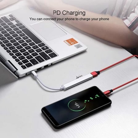 Coverzone Type-c To USB Hub 4 Port Çoklayıcı Macbook İle Uyumlu Çoğaltıcı Adaptör