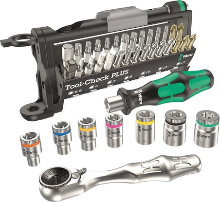 Wera 05056490001 Uç Çeşitleri, Tool-Check PLUS, Metrik (39 Adet) ,Tekli Paket